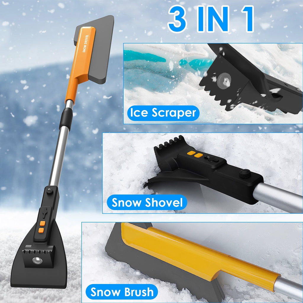 3-in-1 Snow Brush, Scraper & Shovel