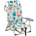 Flamingo Print Folding Beach Chair