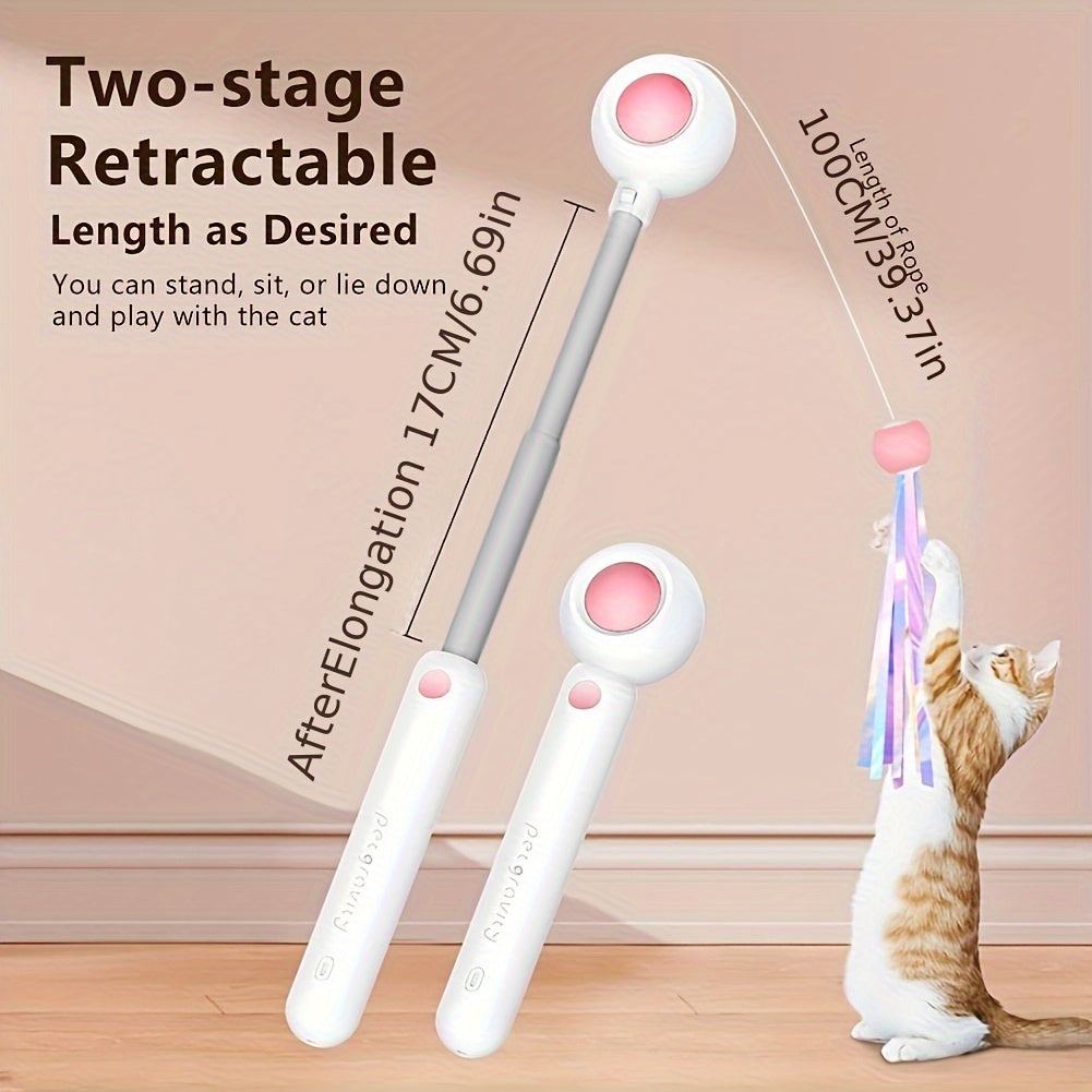 Retractable Cat Feather Wand