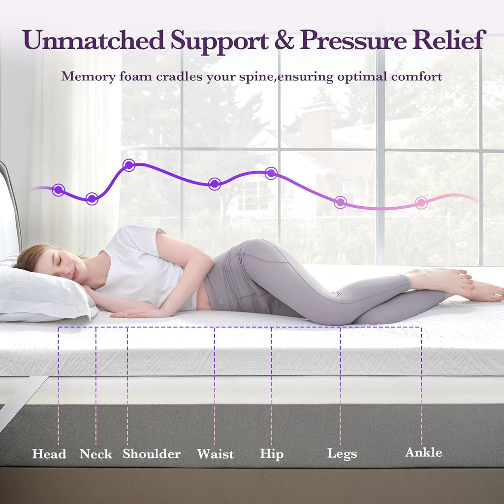 3-Inch Memory Foam Mattress Topper (Twin)