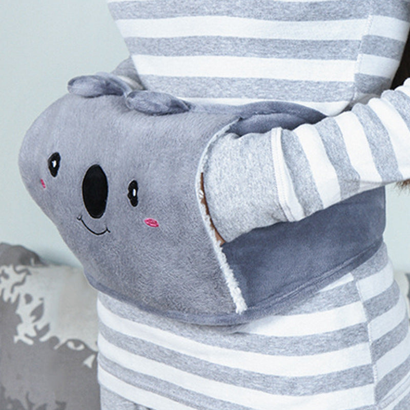 Plush Belly Warmer with Hot Water Bottle