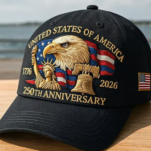 America 250 Eagle Embroidered Cap