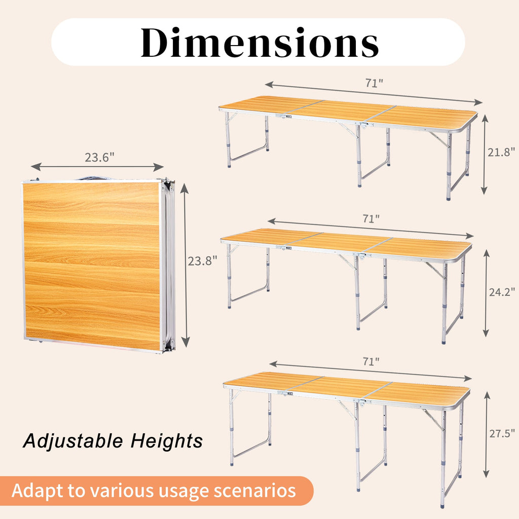 6 ft Folding Aluminum Table