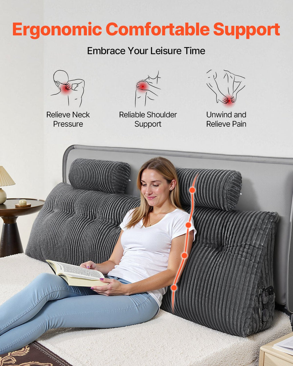 King Headboard Wedge Pillow