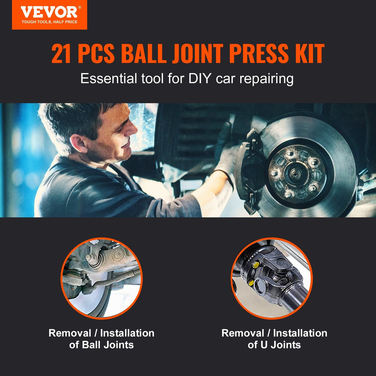 21-Piece Ball Joint Press Kit
