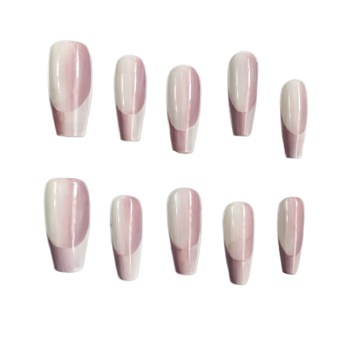 Gray-Purple Almond Press-On Nails