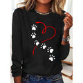 Heart & Paw Print Long-Sleeve Tee