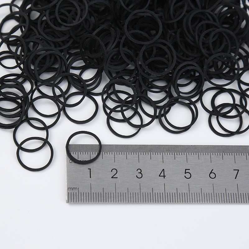 Black Elastic Hair Ties (300 Pack)