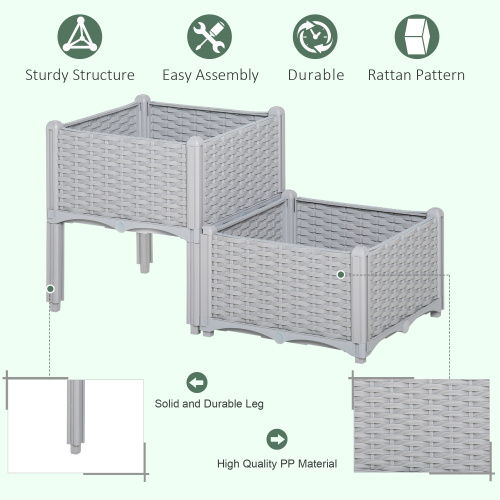 Raised Garden Beds with Legs (2-Pack)