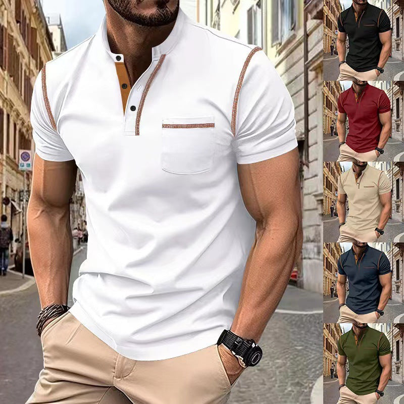 Men's Knit Henley Polo