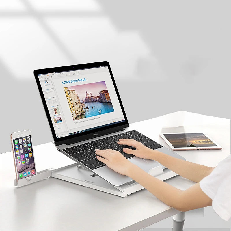 Foldable Aluminum Laptop & Monitor Stand