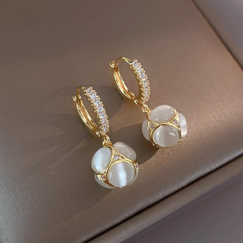 Opal-Look Drop Earrings