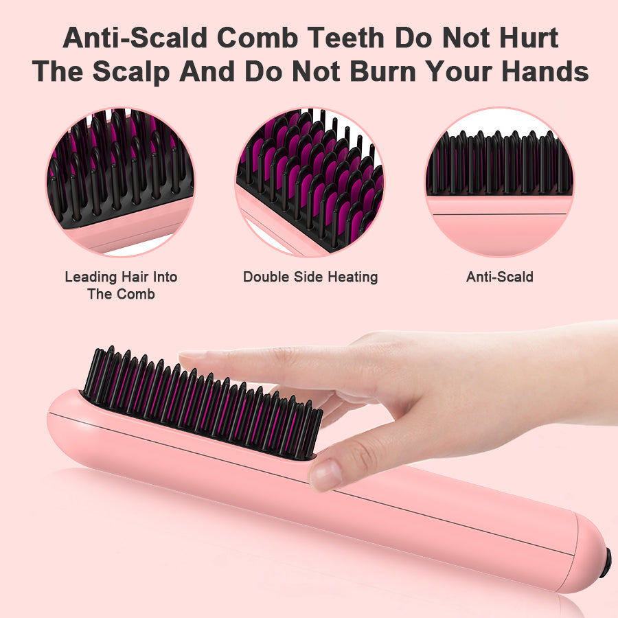 Cordless Beard & Hair Straightening Brush