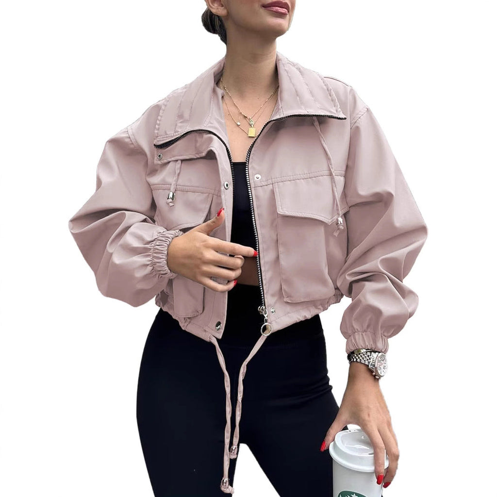 Short Zip Trench Jacket