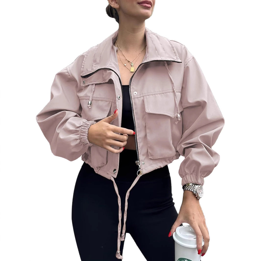 Short Zip Trench Jacket