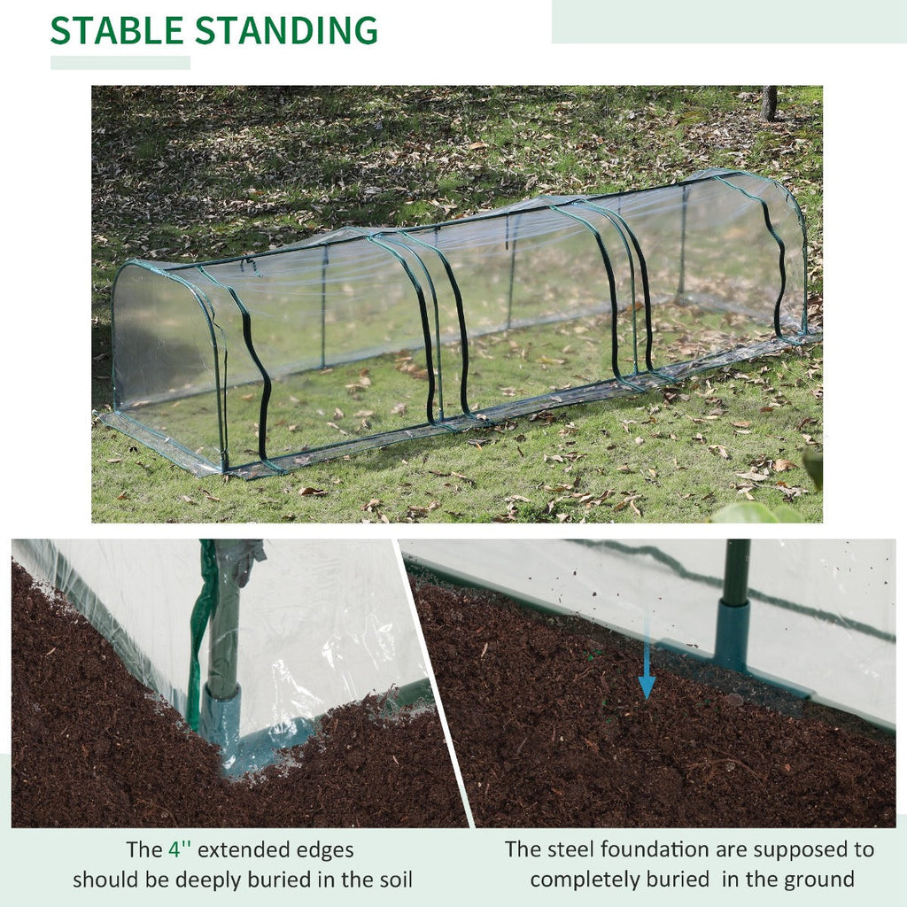 Tunnel Greenhouse with Steel Frame