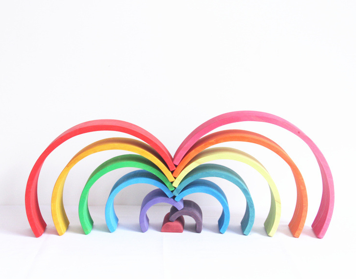 Wooden Rainbow Stacker