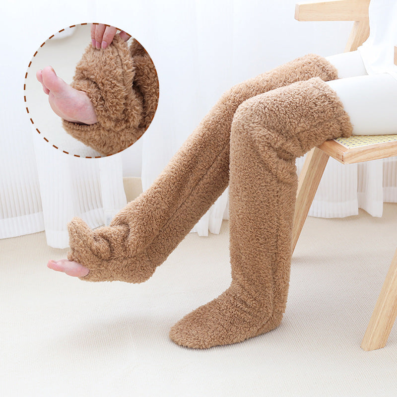 Fuzzy Over-the-Knee Socks