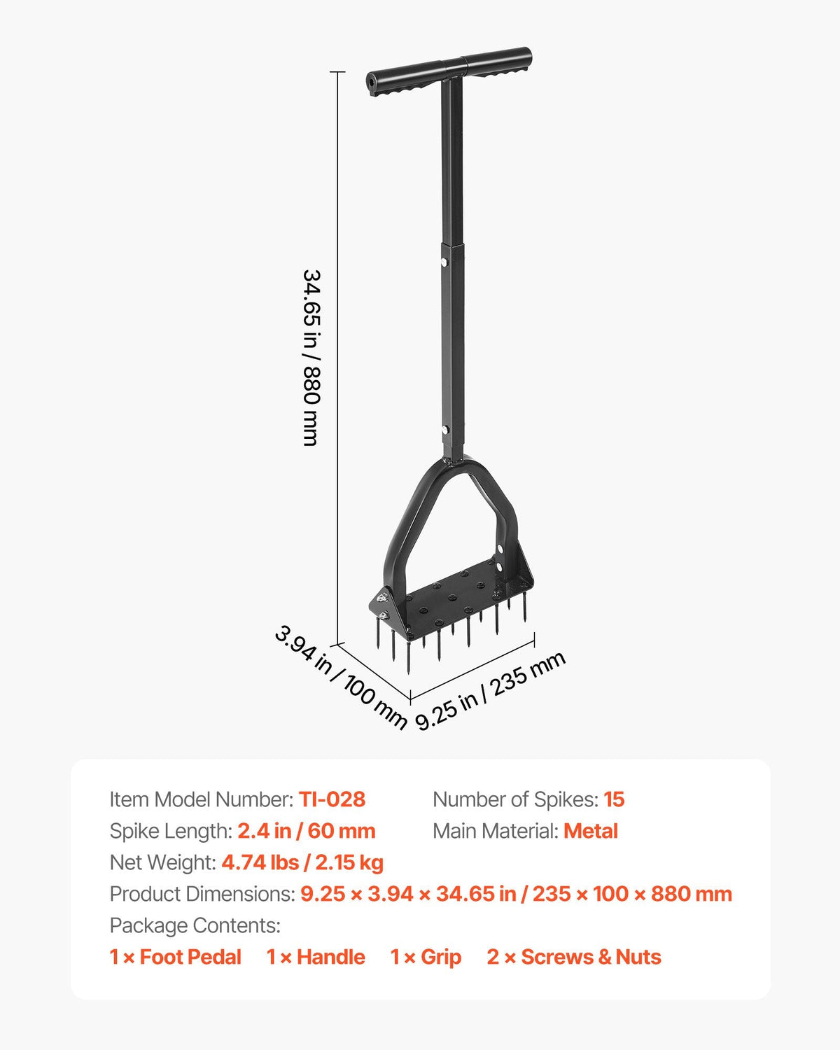 Manual Lawn Core Aerator