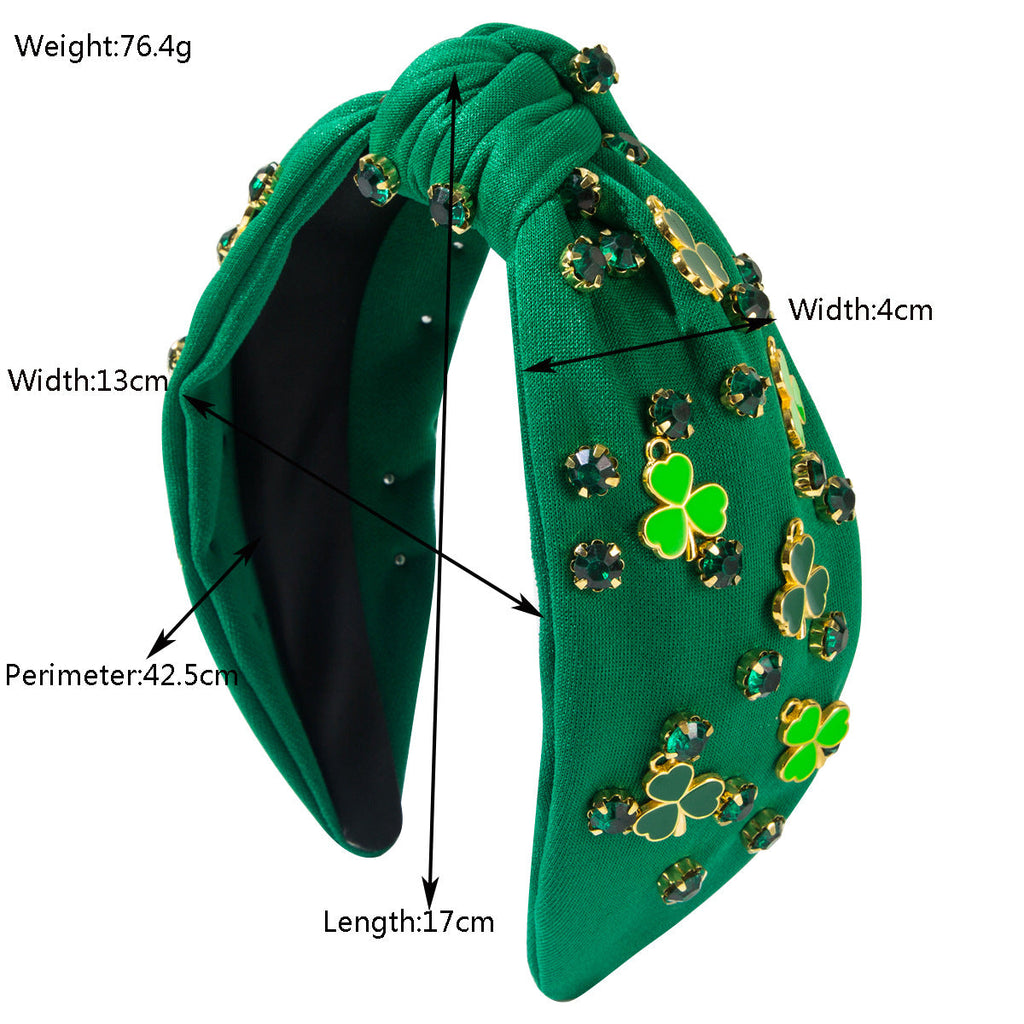 Rhinestone Clover Headband