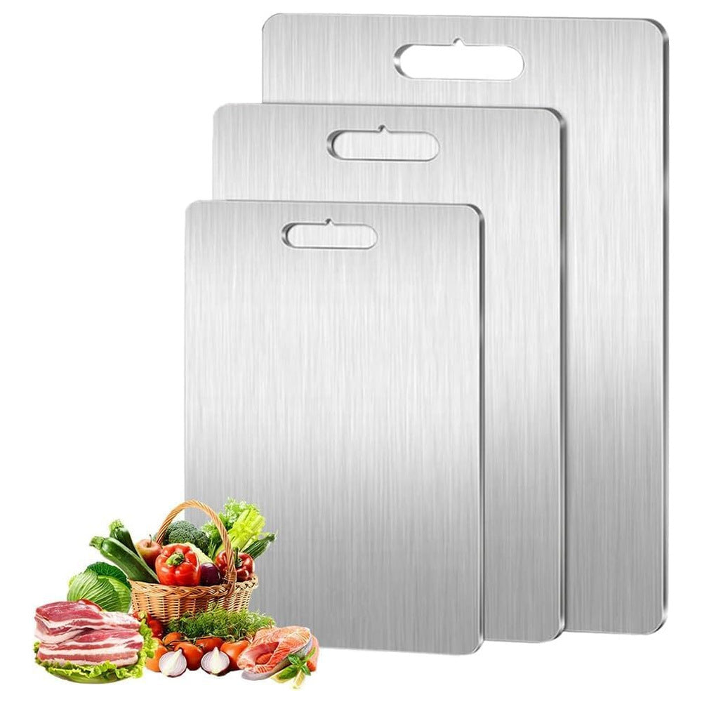 Double-Sided Stainless Steel Cutting Board