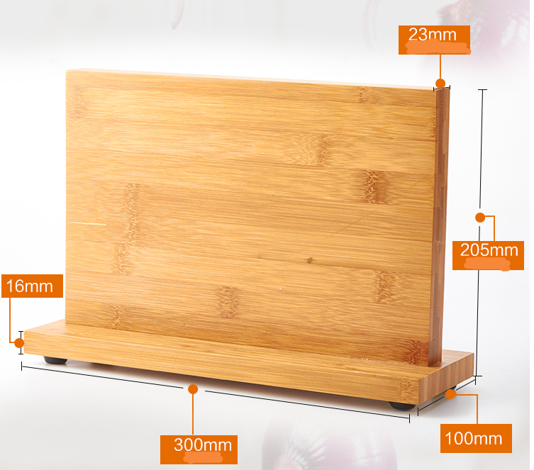 Magnetic Bamboo Knife Block