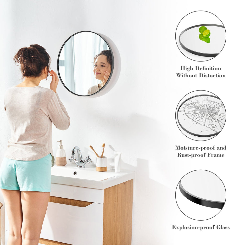 Round Metal Wall Mirror