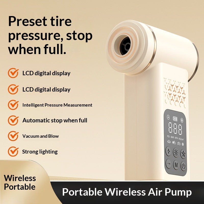 2-in-1 Cordless Car Vacuum & Air Pump