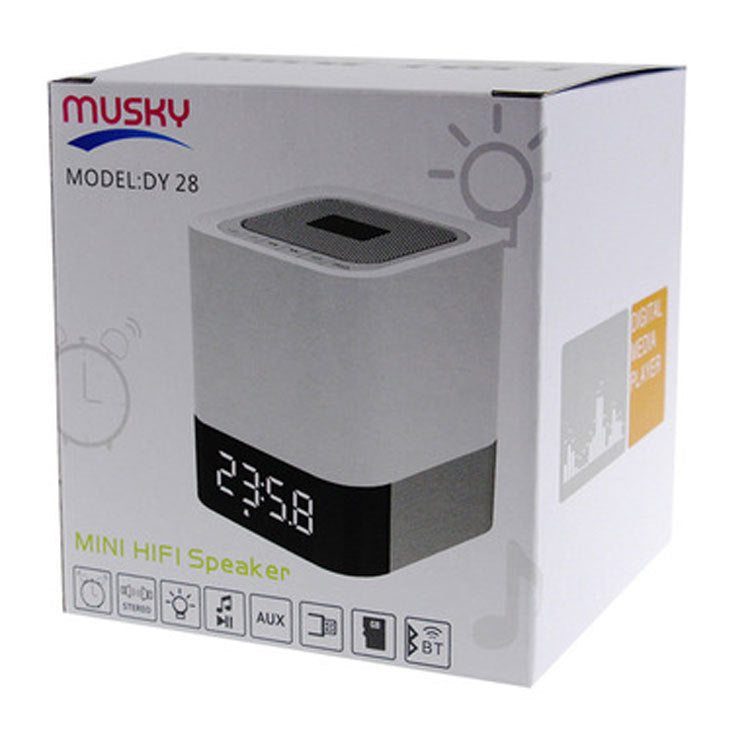 Bluetooth Speaker with Night Light & Clock