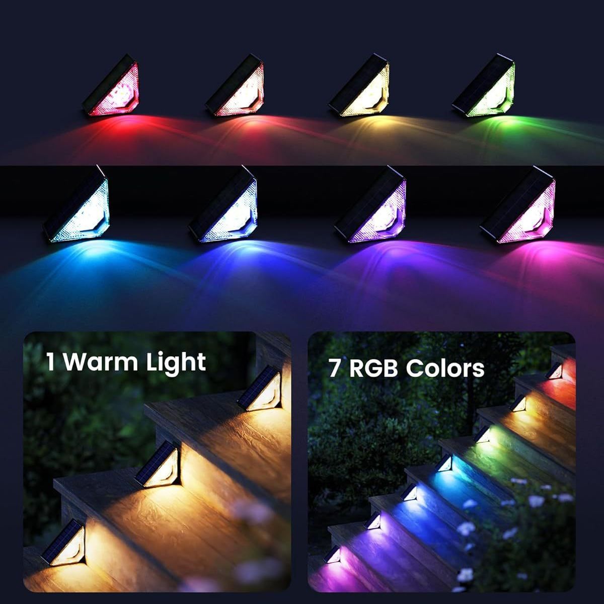 Solar Color Step Light