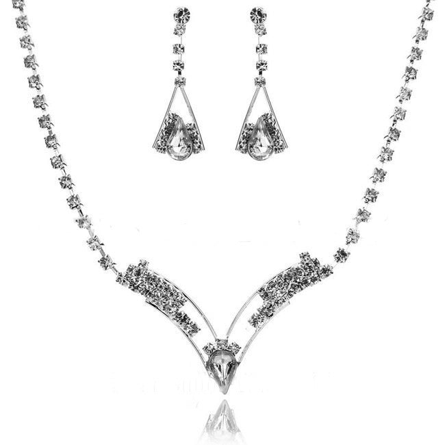 Crystal Bridal Necklace & Earring Set