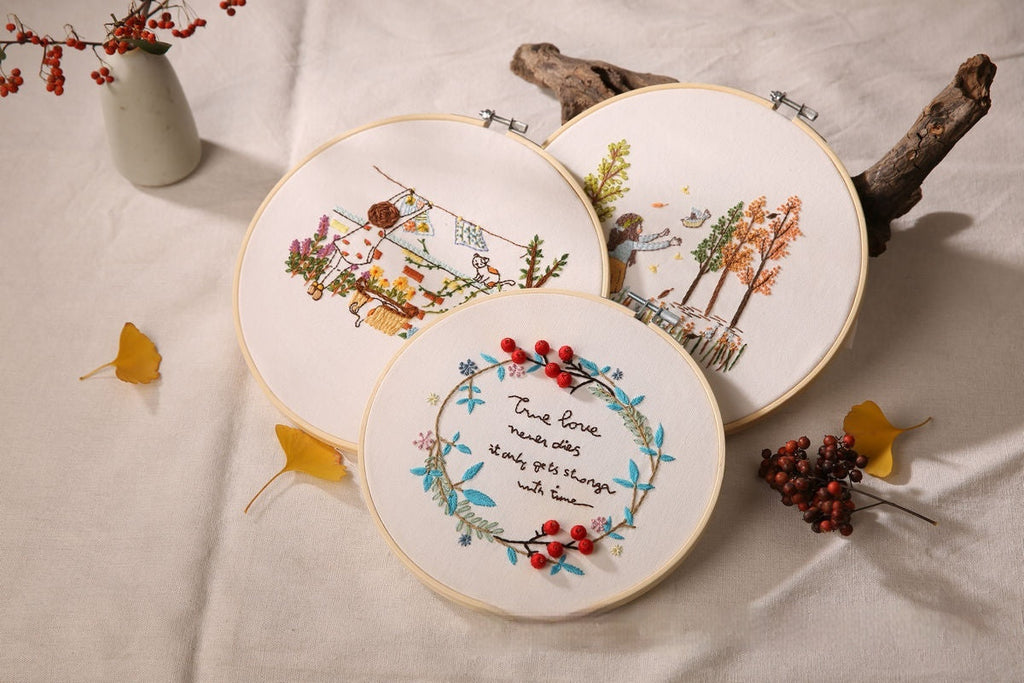 Flower & Grass Embroidery Kit