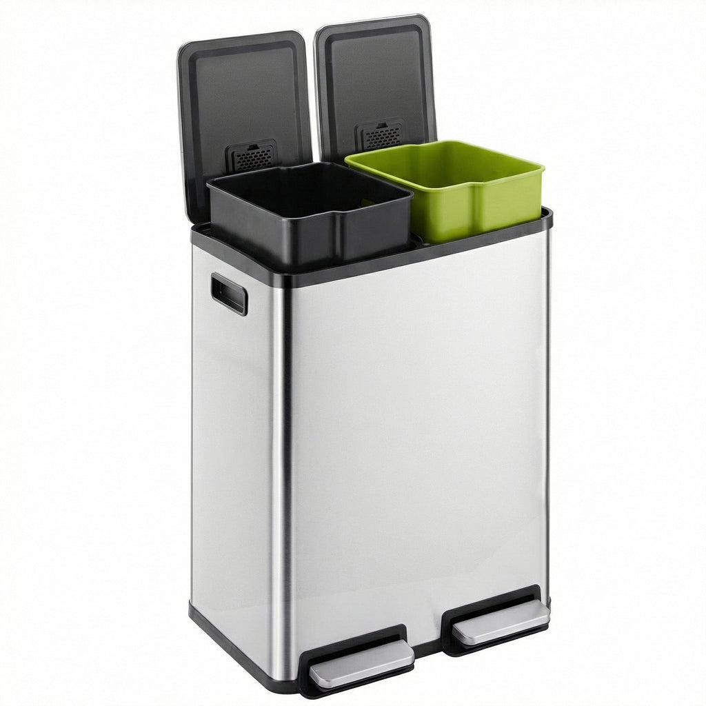 60-Liter Stainless Steel Trash Can