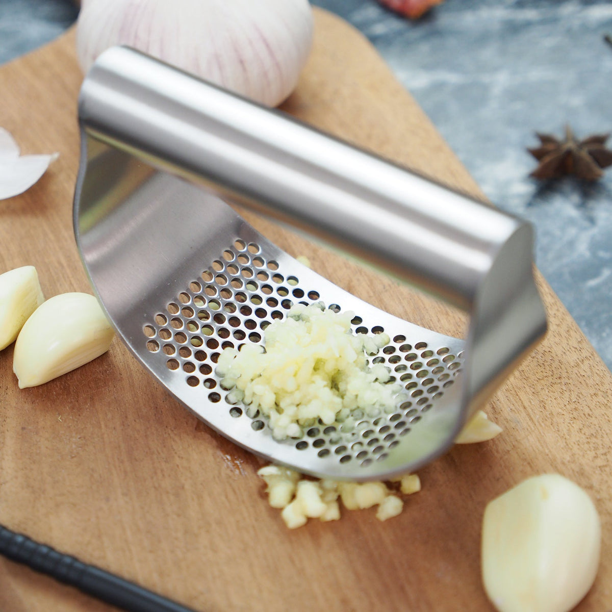 Stainless Steel Rocker Garlic Press