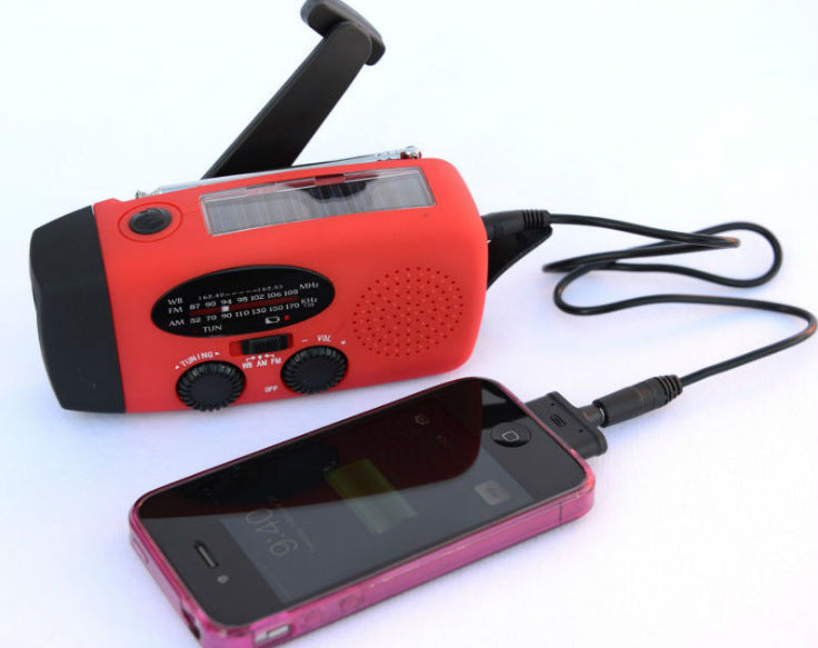 Solar Hand-Crank Emergency Radio & Flashlight