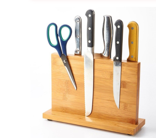Magnetic Bamboo Knife Block