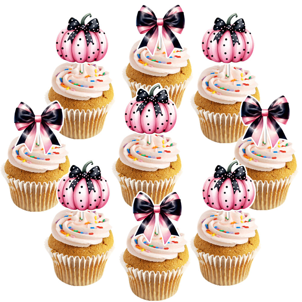 Pumpkin & Bow Cake Toppers (9)