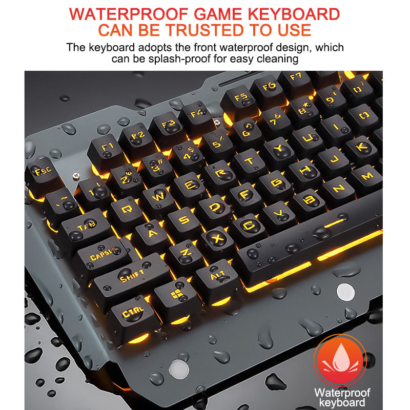 RGB Backlit Keyboard with Phone Holder