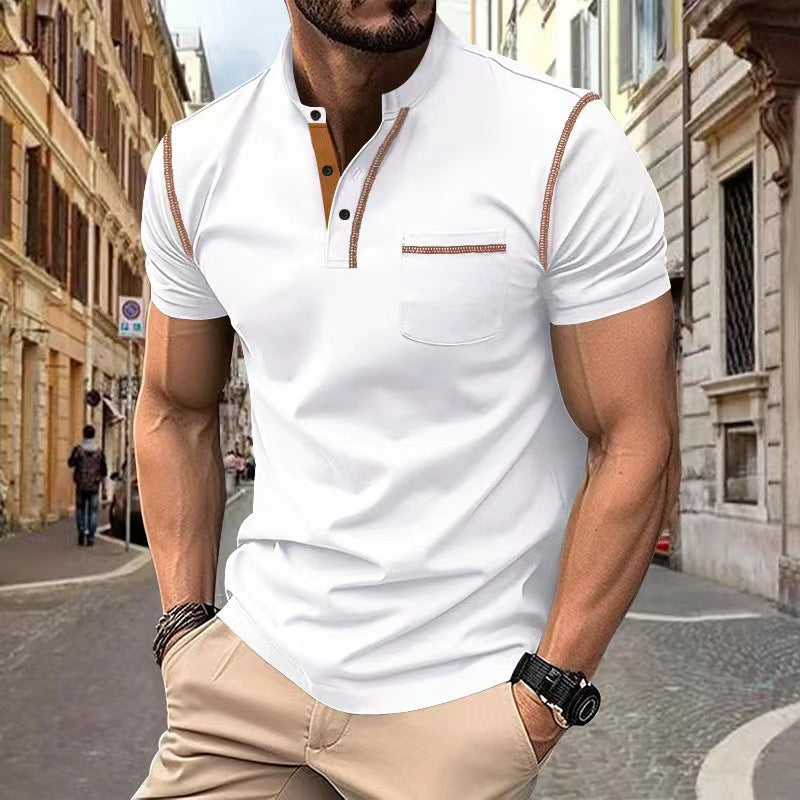 Men's Knit Henley Polo