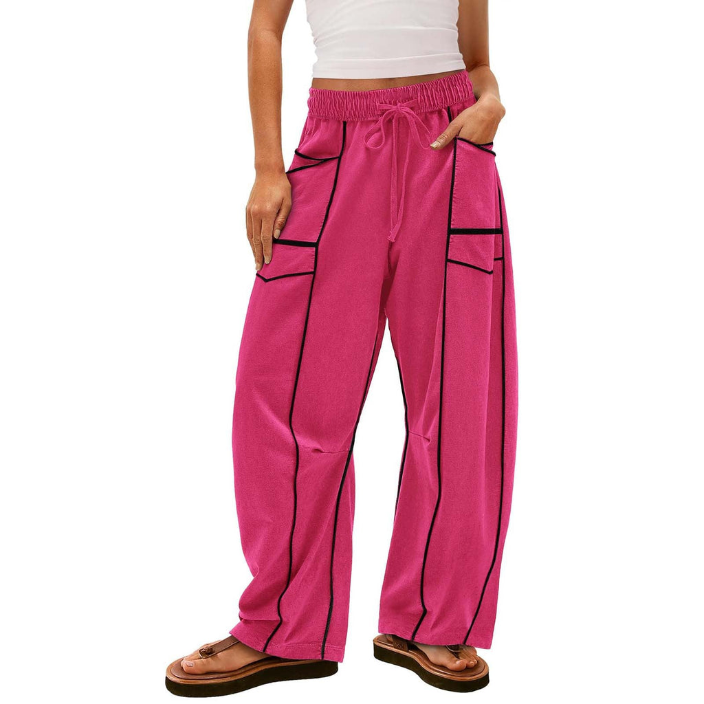 Striped Wide-Leg Sweatpants