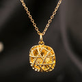 Mesh Cube Pendant Necklace
