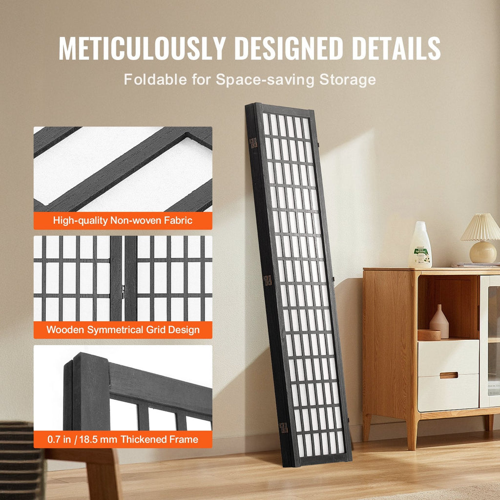 4-Panel Folding Room Divider