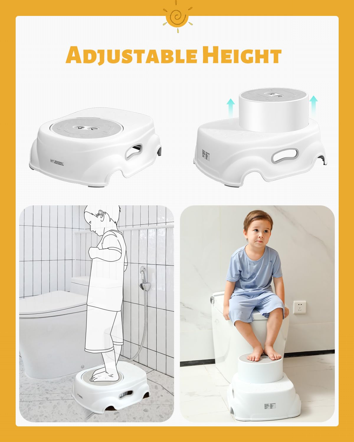 Padded 2-Step Folding Stool