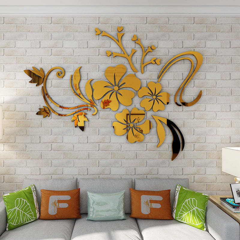 3D Mirror Acrylic Wall Stickers