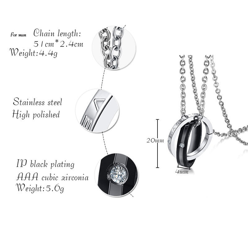 His & Hers Couple Necklaces