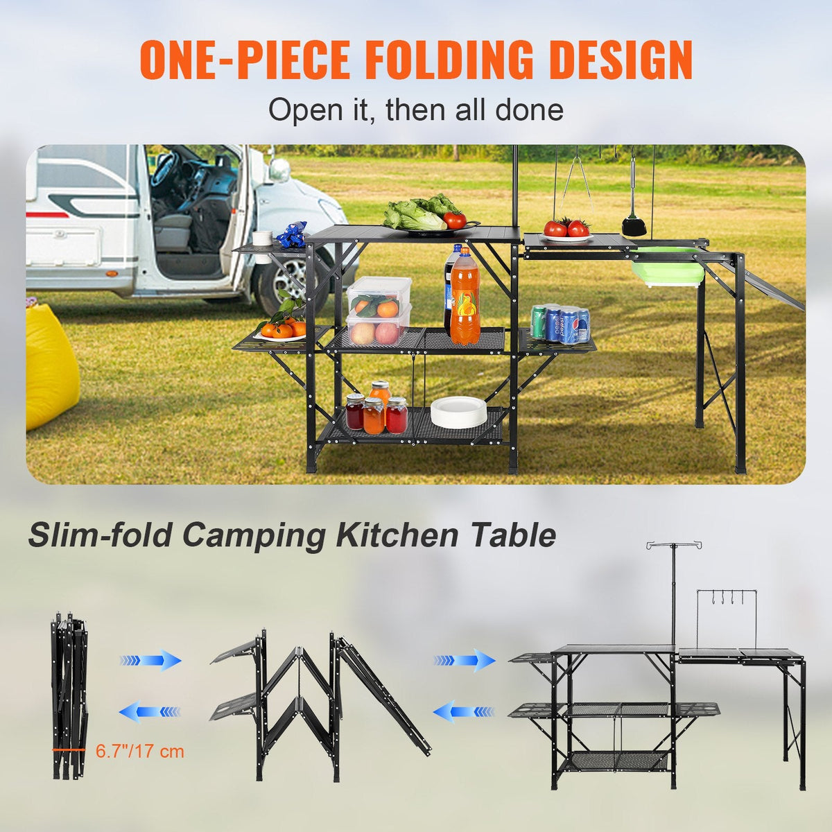Folding Camping Kitchen Station