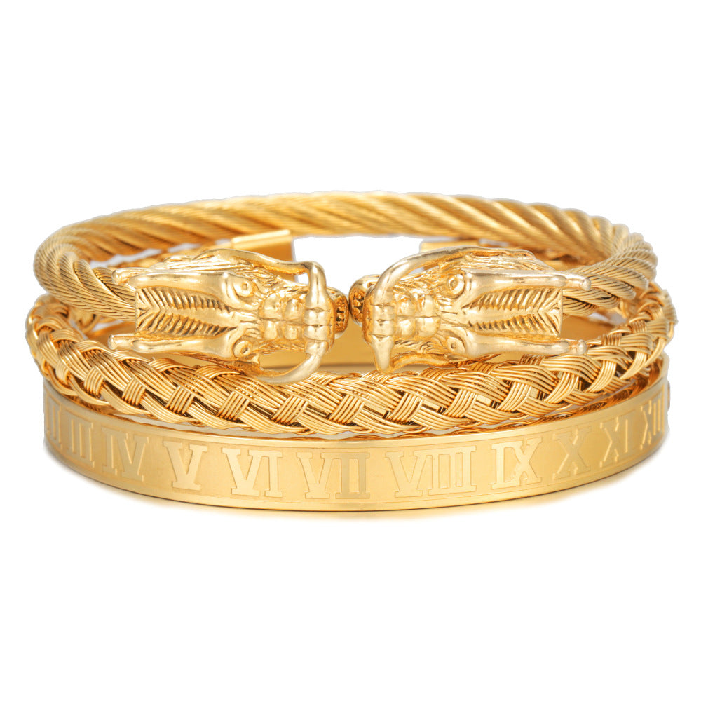 Roman Numeral Bangle Set