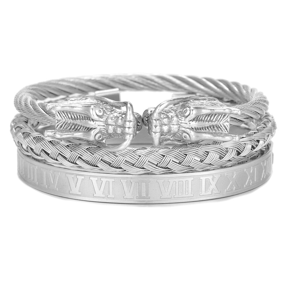 Roman Numeral Bangle Set