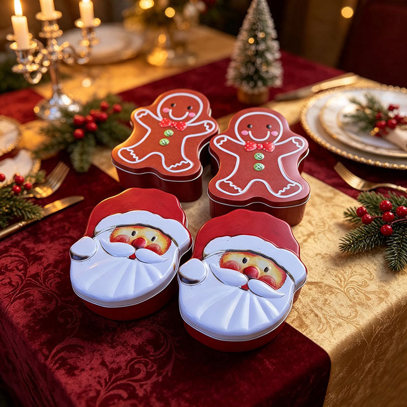 Gingerbread & Santa Cookie Tin