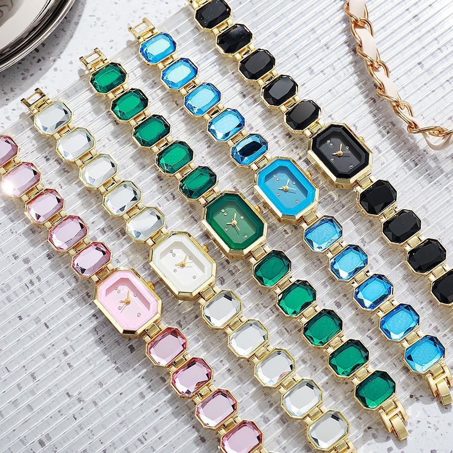 Gemstone-Color Bracelet Watch